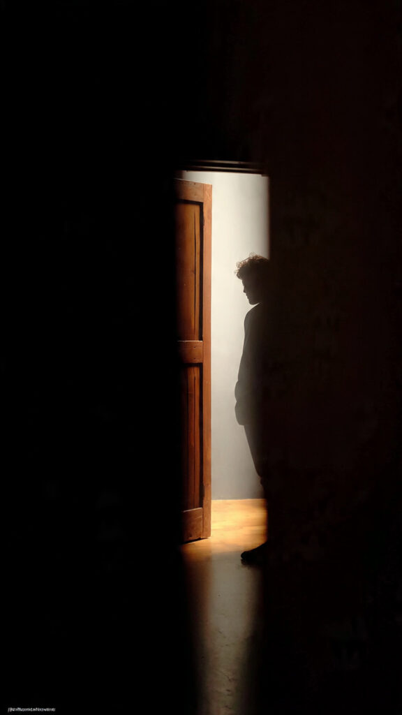 Esperando atrás da porta