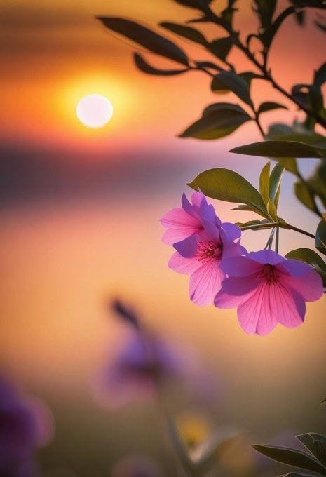 Flores ao amanhecer